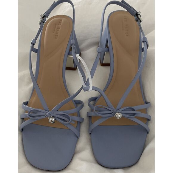 New $160 Ted Baker London Eliza Slingback Sandal Heel (Women) Light Blue Sz. 9 - Picture 5 of 6